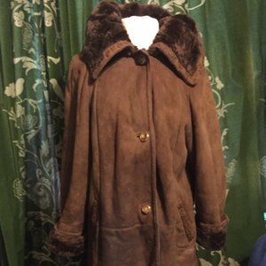 Vintage Duval shearling coat womens XL